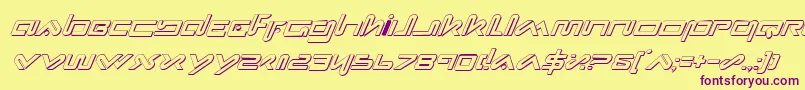 XephyrShadowItalic Font – Purple Fonts on Yellow Background