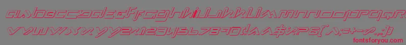 フォントXephyrShadowItalic – 赤い文字の灰色の背景