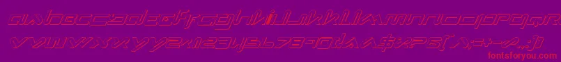XephyrShadowItalic Font – Red Fonts on Purple Background
