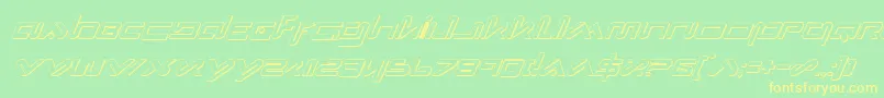 XephyrShadowItalic Font – Yellow Fonts on Green Background