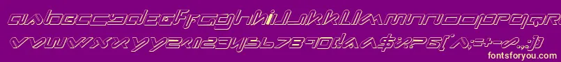 XephyrShadowItalic Font – Yellow Fonts on Purple Background