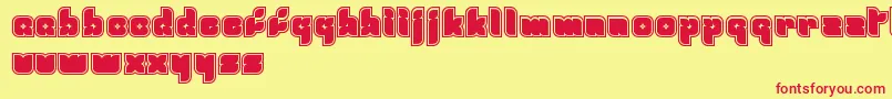 フォントFreshMint – 赤い文字の黄色い背景