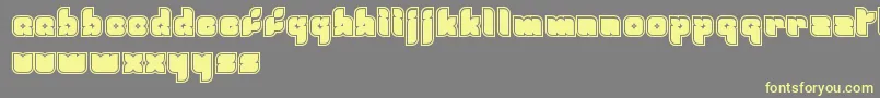 フォントFreshMint – 黄色のフォント、灰色の背景