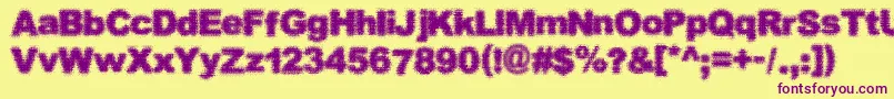 Staticbuzz Font – Purple Fonts on Yellow Background