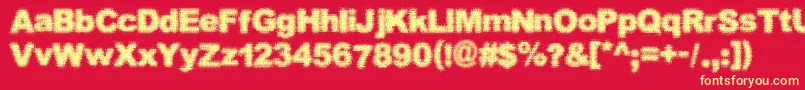 Staticbuzz Font – Yellow Fonts on Red Background