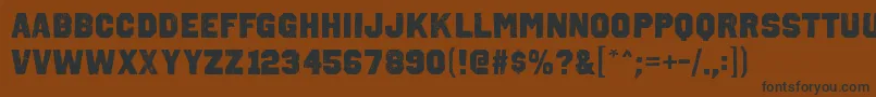 OctinvintageablRegular Font – Black Fonts on Brown Background