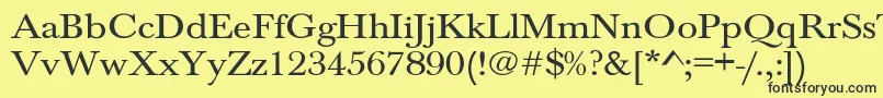 Czcionka Jason1 – czarne czcionki na żółtym tle