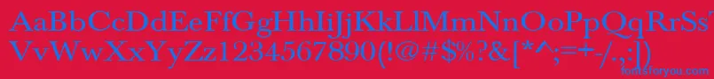 Jason1 Font – Blue Fonts on Red Background