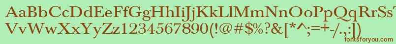 Jason1 Font – Brown Fonts on Green Background