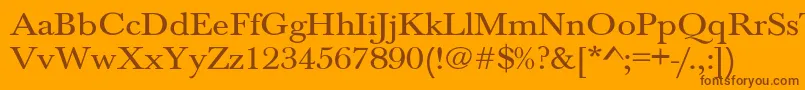 fuente Jason1 – Fuentes Marrones Sobre Fondo Naranja