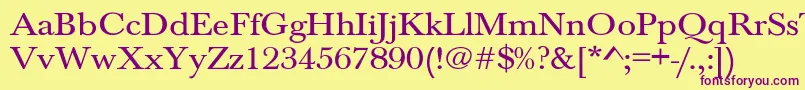 Więcej informacji o czcionce Jason1 Czcionka Jason1 – fioletowe czcionki na żółtym tle