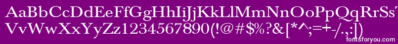 フォントJason1 – 紫の背景に白い文字