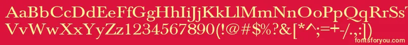 Jason1 Font – Yellow Fonts on Red Background