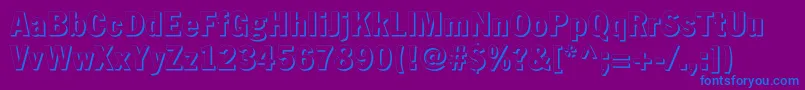 Fagotcondshadowc Font – Blue Fonts on Purple Background