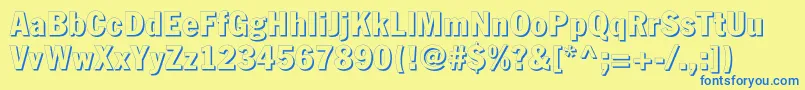 More about Fagotcondshadowc Font Fagotcondshadowc Font – Blue Fonts on Yellow Background