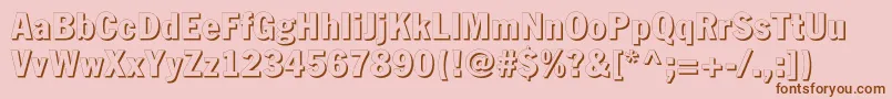 Fagotcondshadowc Font – Brown Fonts on Pink Background