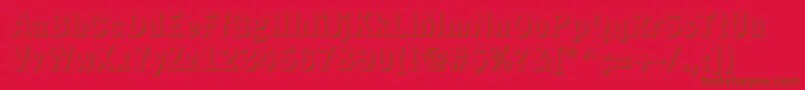フォントFagotcondshadowc – 赤い背景に茶色の文字