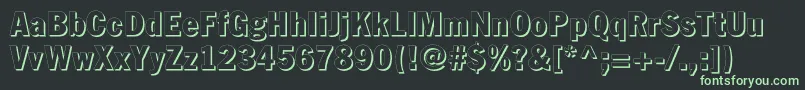 Fagotcondshadowc Font – Green Fonts on Black Background