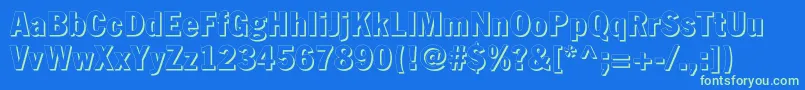 More about Fagotcondshadowc Font Fagotcondshadowc Font – Green Fonts on Blue Background