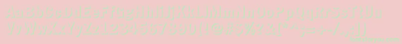 Fagotcondshadowc Font – Green Fonts on Pink Background