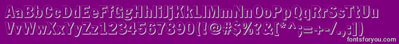 Fagotcondshadowc Font – Green Fonts on Purple Background