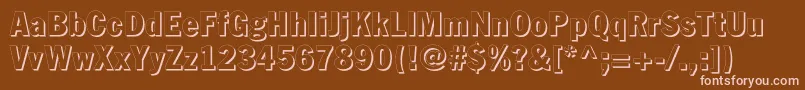 Fagotcondshadowc Font – Pink Fonts on Brown Background