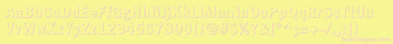 Подробнее о шрифте Fagotcondshadowc Шрифт Fagotcondshadowc – розовые шрифты на жёлтом фоне