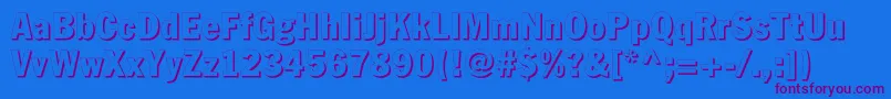 Fagotcondshadowc Font – Purple Fonts on Blue Background