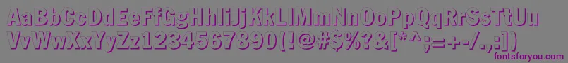Fagotcondshadowc Font – Purple Fonts on Gray Background