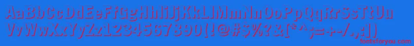 Fagotcondshadowc Font – Red Fonts on Blue Background