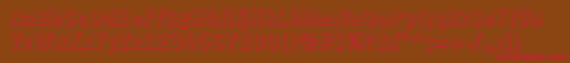 Fagotcondshadowc Font – Red Fonts on Brown Background