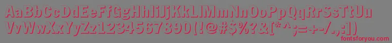 Fagotcondshadowc Font – Red Fonts on Gray Background