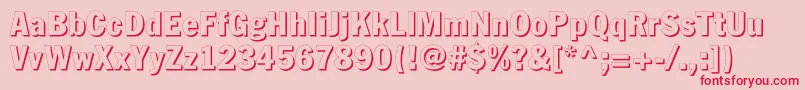 Fagotcondshadowc Font – Red Fonts on Pink Background