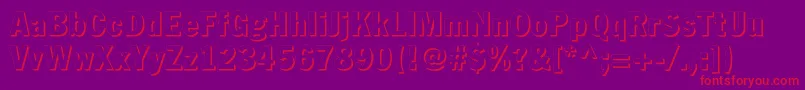 Fagotcondshadowc Font – Red Fonts on Purple Background