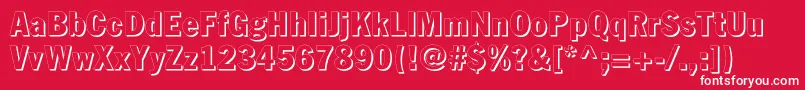 Fagotcondshadowc Font – White Fonts on Red Background
