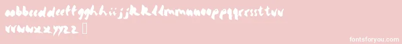 Yello-Schriftart – Weiße Schriften auf rosa Hintergrund