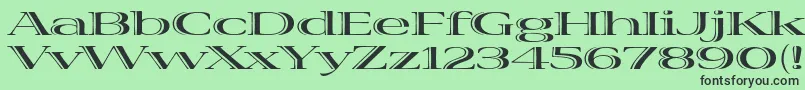 VivastdBoldextraextended Font – Black Fonts on Green Background