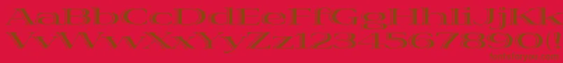 VivastdBoldextraextended Font – Brown Fonts on Red Background