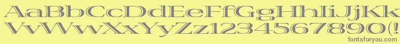 VivastdBoldextraextended Font – Gray Fonts on Yellow Background