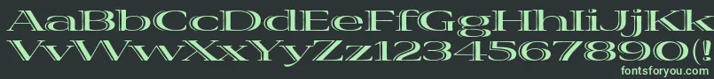 VivastdBoldextraextended Font – Green Fonts on Black Background