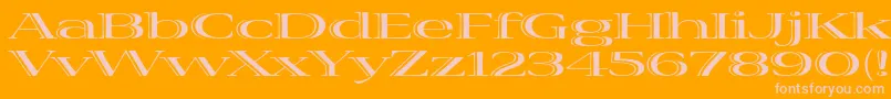 VivastdBoldextraextended Font – Pink Fonts on Orange Background