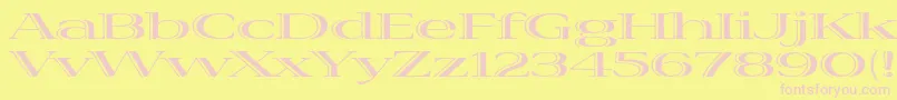 VivastdBoldextraextended Font – Pink Fonts on Yellow Background