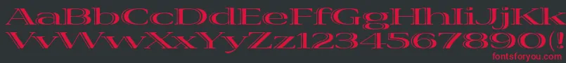 VivastdBoldextraextended Font – Red Fonts on Black Background