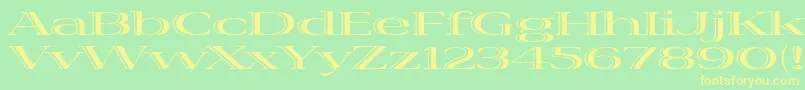 VivastdBoldextraextended Font – Yellow Fonts on Green Background