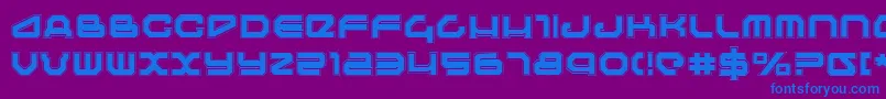 TravelerPro Font – Blue Fonts on Purple Background