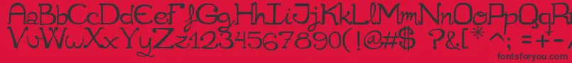Cuqueta Font – Black Fonts on Red Background