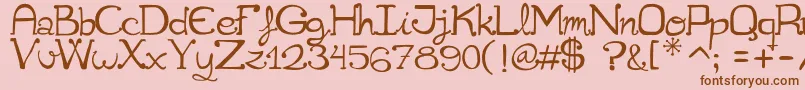 Cuqueta Font – Brown Fonts on Pink Background