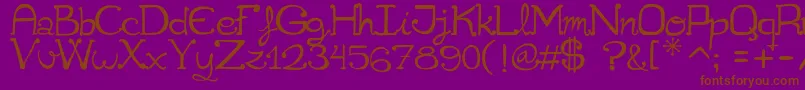 Cuqueta Font – Brown Fonts on Purple Background