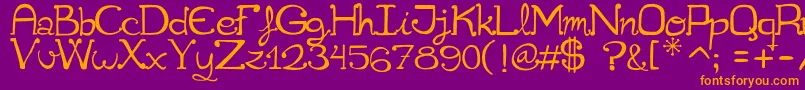 Cuqueta Font – Orange Fonts on Purple Background