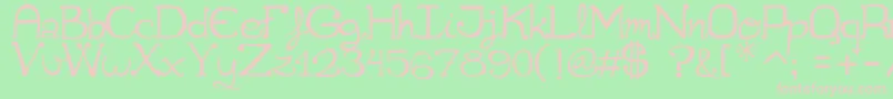 Cuqueta Font – Pink Fonts on Green Background